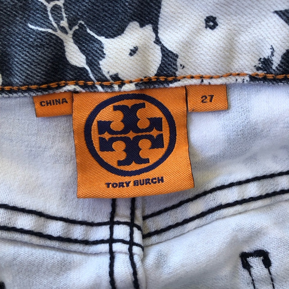 Tory Burch Alexa cropped skinny floral jeans size 27 - Picture 3 of 16